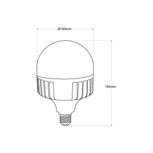 Fumagalli Hochleistungs-LED-Lampe E27 - 30W - CCT - Abmessungen