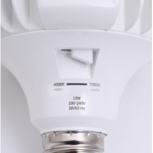 Hochleistungs-LED-Lampe E27 - 15W - CCT-Schalter Farbtemperatur auswählbar