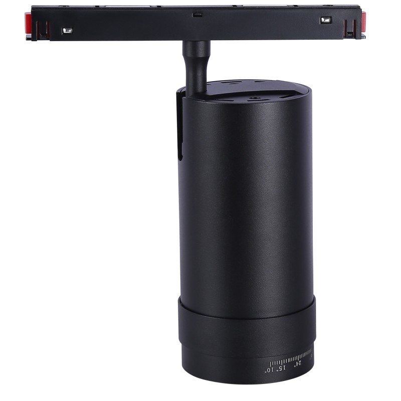 LED-Schienenstrahler für Magnetschienen mit Zoom 10-55° - 48V - 25W - Akzentbeleuchtung - schwenkbar LED-Schienenstrahler für Magnetschienen mit Zoom 10-55° - 48V - 25W - Akzentbeleuchtung - schwenkbar