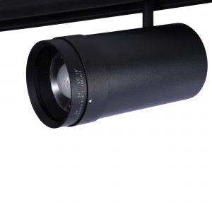 LED-Schienenstrahler für Magnetschienen mit Zoom 10-55° - 48V - 25W - Fokusbeleuchtung für Läden, Geschäfte und Museen