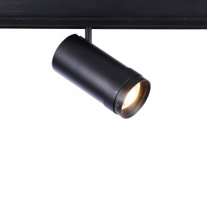 LED-Schienenstrahler für Magnetschienen mit Zoom 10-55° - 48V - 25W - Mattschwarz