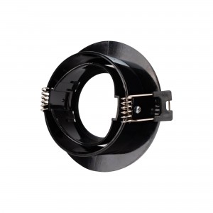10 Montage-Sets - Schwenkbarer Downlight-Ring Ø 90 mm + GU10 Lampe 5W + GU10 Fassung - Montagefeder