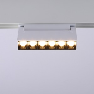 Schwenkbare LED-Schienenleuchte für Magnetschiene 48V - 6W - UGR16 - Weiß - hochwertige Schienenbeleuchtung