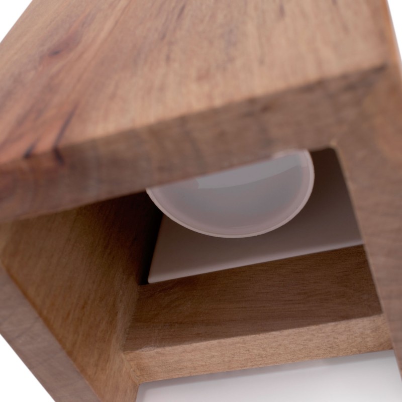 Wandleuchte „Durga“ aus Holz mit doppeltem Lichtaustritt - 2 x GU10 - Innen - rechteckige Wandleuchte Wandleuchte „Durga“ aus Holz mit doppeltem Lichtaustritt - 2 x GU10 - Innen - rechteckige Wandleuchte