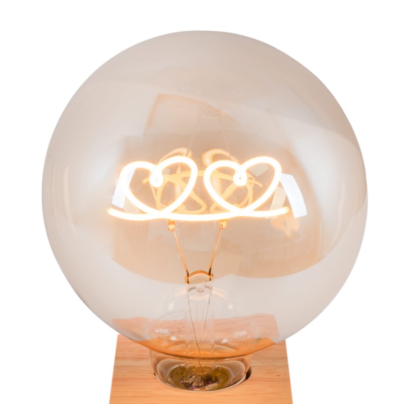 Dekorative Filament-Lampe „Hearts“ E27 G125 - 4W - 2200K - warme Beleuchtung - gemütlich Dekorative Filament-Lampe „Hearts“ E27 G125 - 4W - 2200K - warme Beleuchtung - gemütlich