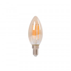 LED-Lampe Kerze E14 - 4W - Vintage Gold - 2200K - Bernsteinlampe