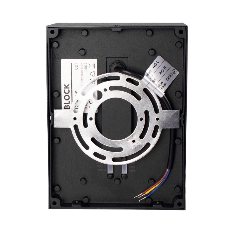 Aluminium-Außenwandleuchte „Block“ - Einstellbare Leistung: 12W - 14W -16W - CCT Aluminium-Außenwandleuchte „Block“ - Einstellbare Leistung: 12W - 14W -16W - CCT