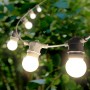 Lichterkette für den Außenbereich 10 Meter + 10 LED-Lampen E27 1W - IP44 - Warmweiß - Gartenbeleuchtung
