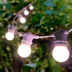Lichterkette IP44 Außenbereich - 10 x 1W Leuchtmittel - rosarot - Gartenkette