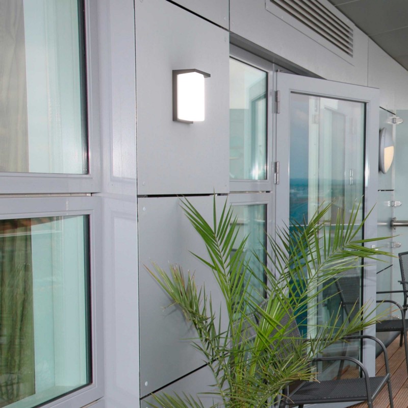 Aluminium-Außenwandleuchte „Block“ - Einstellbare Leistung: 12W - 14W -16W - CCT - Außenfassade Aluminium-Außenwandleuchte „Block“ - Einstellbare Leistung: 12W - 14W -16W - CCT - Außenfassade