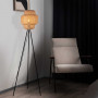 Stehleuchte mit Korbschirm „Onna“ - Wohnzimmer Lampenschirm Korblampe