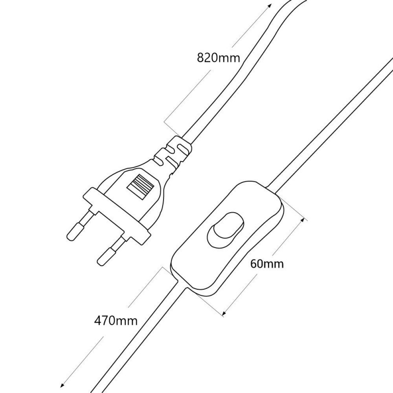 Tischleuchte „Oca“ aus Holz E27 - Abmessungen