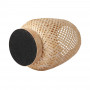 Tischleuchte „Ruka“ aus Korb und Holz - E27 - Tischlampe Korbgeflecht