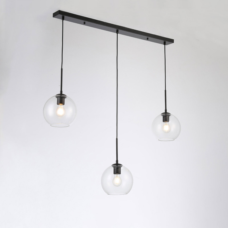 Dreifache Pendelleuchte „Merce“ aus Kristall - 3 x E27 - Hängelampe - separat einstellbare Höhe