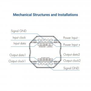 RGB/RGBW Splitter - SPI - 5-24VDC - LED Signalverteiler - Verteiler für LED Streifen