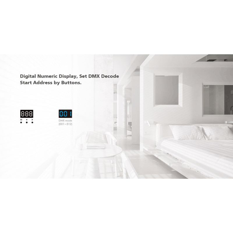 DMX512 Decoder 12-24V DC - 5A/Kanal - 4 Kanäle - Adress Decoder - LED Beleuchtung DMX512 Decoder 12-24V DC - 5A/Kanal - 4 Kanäle - Adress Decoder - LED Beleuchtung