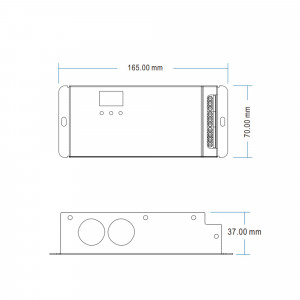 DMX512 Decoder 110-240V AC - 1,5A/Kanal - 3 Kanäle - Abmessungen