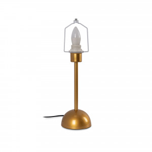 Tischleuchte „Seta“ aus Metall - E27 - Pilzlampe Leseleuchte - Leselampe in Gold