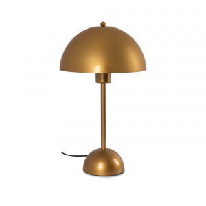 Tischleuchte „Seta“ aus Metall - E27 - Pilz Design Leselicht Leselampe - goldfarben
