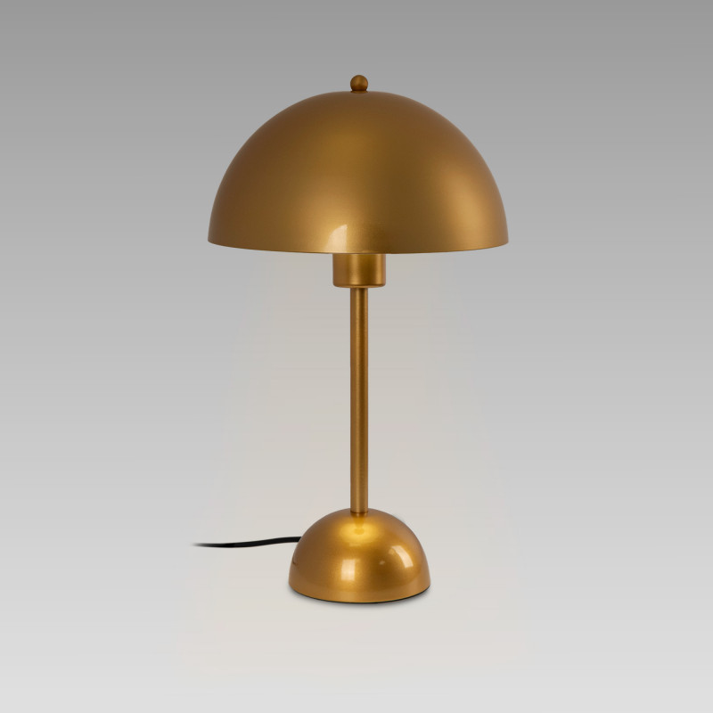 Tischleuchte „Seta“ aus Metall - E27 - Pilz Design Leselicht Leselampe in Gold