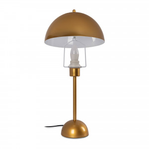 Tischleuchte „Seta“ aus Metall - E27 - Pilz Design Leselicht Leselampe - goldfarben