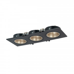 Schwenkbares Dreifach-Downlight GU10 / MR16 - Einbauring - Einbaufedern