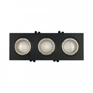 Schwenkbares Dreifach-Downlight GU10 / MR16 - Champagne Schwarz