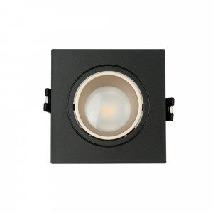 Schwenkbarer Downlight-Ring GU10 / MR16 - Champagne Schwarz Einbauleuchte Kardan - Feder