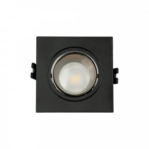 Einbau Kardan Downlight-Ring  GU10 / MR16 schwenkbar - kardanischer Einbauring - schwarz