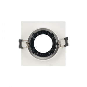 Einbau Kardan Downlight-Ring  GU10 / MR16 schwenkbar - kardanischer Einbauring - schwarzweiß