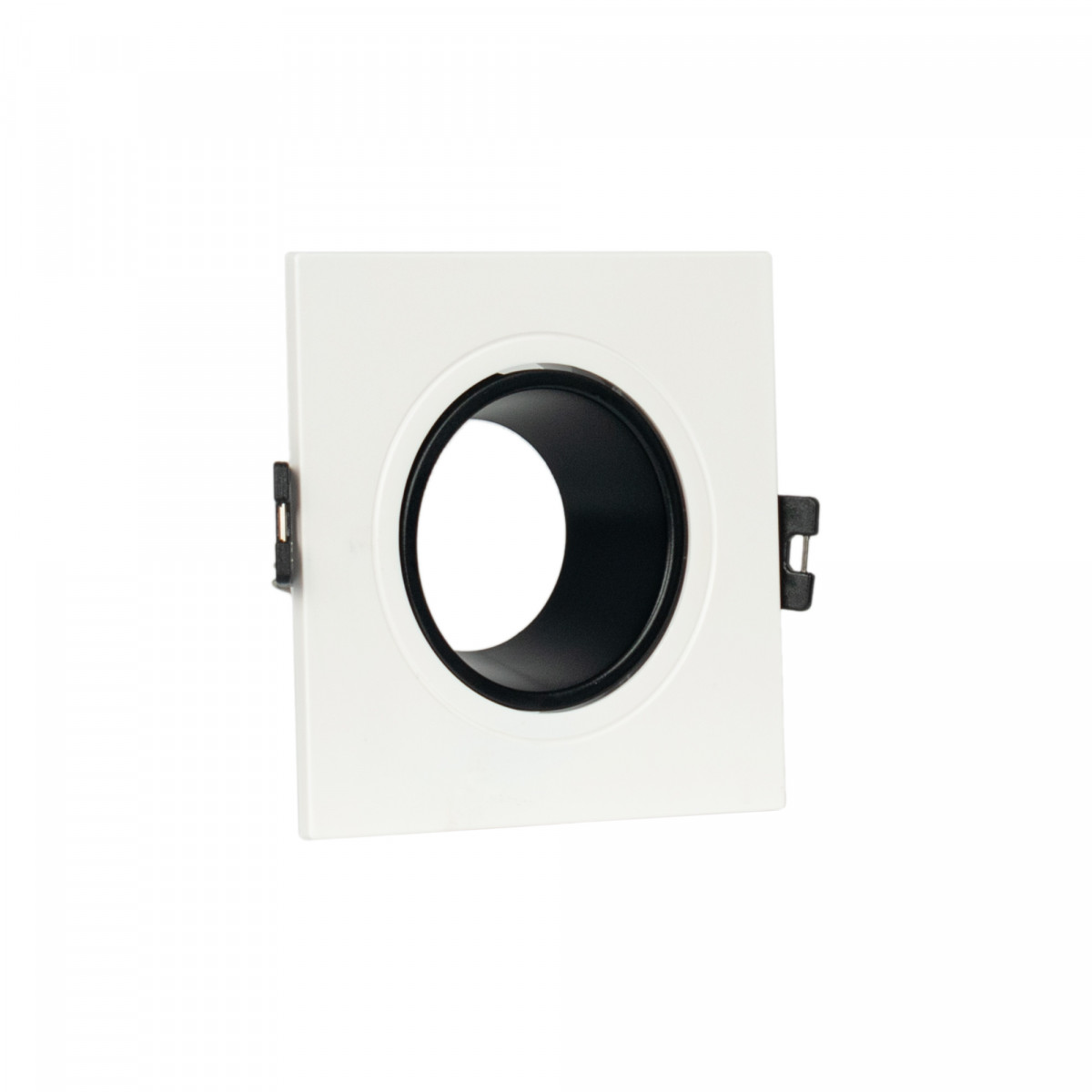 Einbau Kardan Downlight-Ring  GU10 / MR16 schwenkbar - kardanischer Einbauring - schwarzweiß