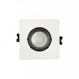 Einbau Kardan Downlight-Ring  GU10 / MR16 schwenkbar - kardanischer Einbauring - schwarzweiß