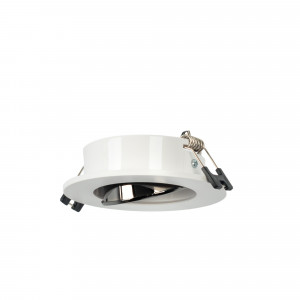 Schwarz Weiß Einbauring - Einbauleuchte Downlight - Deckenleuchte GU10 MR16 Kardan - Einbaufeder