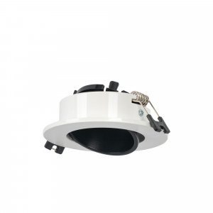 Schwarz Weiß Einbauring - Einbauleuchte Downlight - Deckenleuchte GU10 MR16 Kardan - Einbaufeder