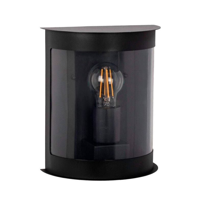 Außenwandleuchte „Dona“ aus Aluminium - IP44 - E27 - Vintage Retro - Glas
