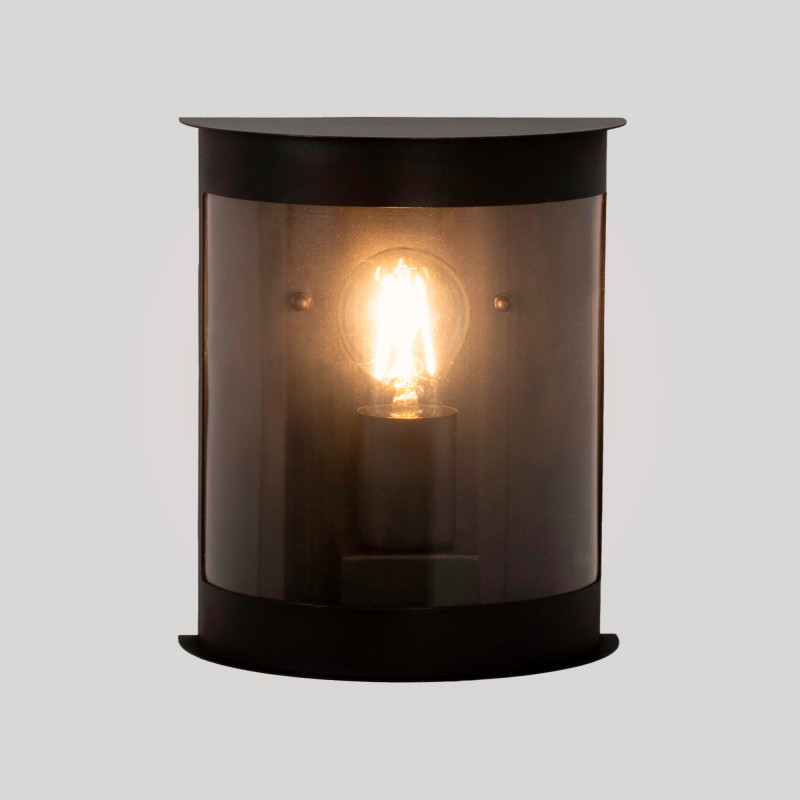 Außenwandleuchte „Dona“ aus Aluminium - IP44 - E27 - Vintage Retro - Glas