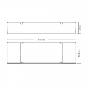 4 in 1 LED Controller - 12-48V DC - TRIAC + 0/1-10V + DALI + PUSH dimmbar - Abmessungen Universal Dimmer