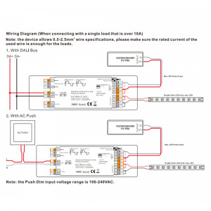 4 in 1 LED Controller - 12-48V DC - TRIAC + 0/1-10V + DALI + PUSH dimmbar - phasenanschnitt, phasenabschnitt