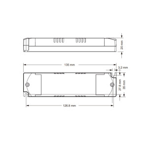 Dimmbarer DALI Treiber DT8 CCT 220-240V - Ausgang 6-42V DC - 100-700 mA - 12W - DALI 2 Steuerung