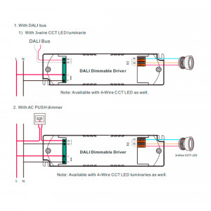 Dimmbarer DALI Treiber DT8 CCT 220-240V - Ausgang 6-42V DC - 100-700 mA - 12W - DALI 2 Kommunikation