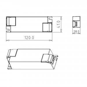 Dimmbarer DALI-Treiber DT6 einfarbig 220-240V - Ausgang 6-58V DC - 250-700 mA - 25W - DALI 2 Steuerung