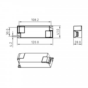 Dimmbarer DALI Treiber DT8 CCT 220-240V - Ausgang 6-54V DC - 250-700 mA - 25W - DALI 2 Steuerung