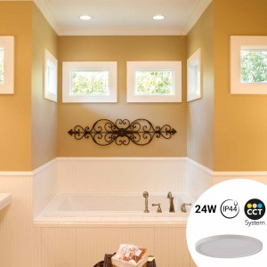 LED CCT Deckenleuchte IP44 für Feuchträume, Badezimmer, überdachte Außenbereiche