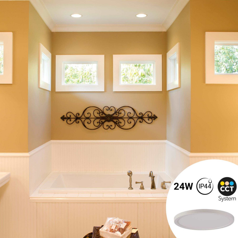 LED CCT Deckenleuchte IP44 für Feuchträume, Badezimmer, überdachte Außenbereiche