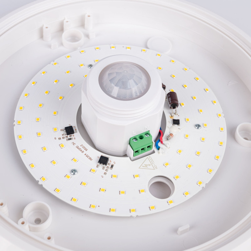 LED-Deckenleuchte mit PIR-Bewegungsmelder - 20W - Ø 30 cm - IP20 - Anschluss - Deckenmontage