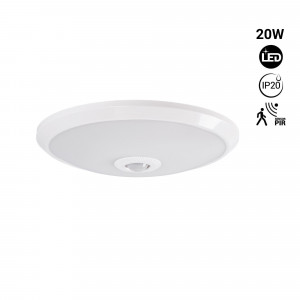 LED-Deckenleuchte mit PIR-Bewegungsmelder - 20W - Ø 30 cm - IP20