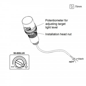 Helligkeitssensor für dimmbare Leuchten - Dämmerungssensor - Beleuchtungsstärke automatisch regulieren