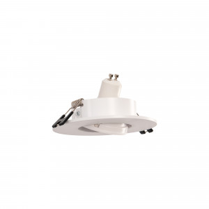 Schwenkbares Downlight - Einbauleuchte mit Einbaufedern - GU10 & MR16 Lampe - weiß