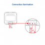 Bewegungssensor Mikrowellen Einbau Wandmontage - Dämmerungssensor 10-2000 Lux - Anschluss LED & Glühlampe