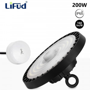 Industrie LED UFO Hallenstrahler mit Bewegungsmelder 200W - dimmbar 1-10V - IP65